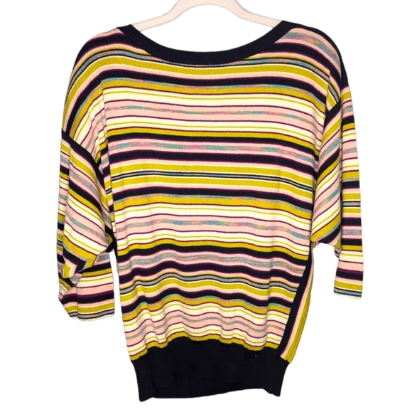 Moth Anthropologie striped dolman boat neck  sweater size woman's small - Picture 2 of 8